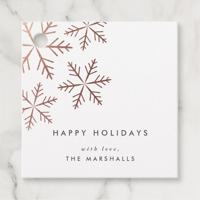 Klassische Schneeflocken Imitate Frische Pasta mac Geschenkanhänger (Vorderseite)