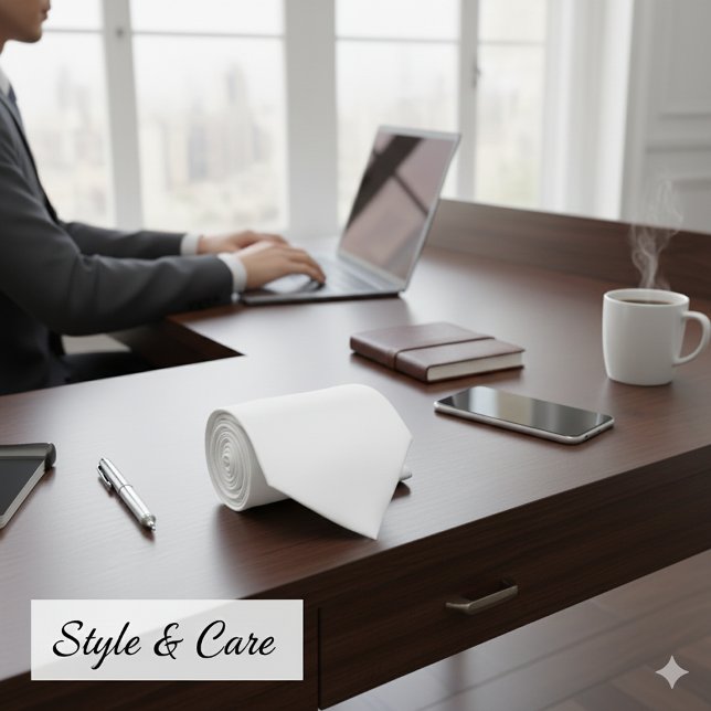 Klassische Schneeweißfarbenformel Krawatte (Classic Snow White Color Formal Neck Tie)