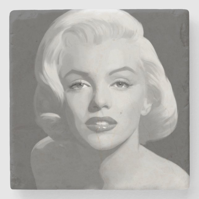 Klassische Schönheit Steinuntersetzer (Vorderseite)