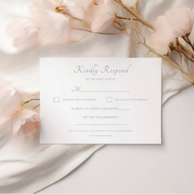 Klassische Schrift Elegant Moderne Hochzeit RSVP Karte (Von Creator hochgeladen)