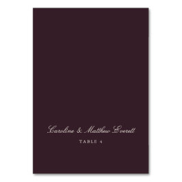 Klassische Schrift Elegante benutzerdefinierte Nam Tischnummer