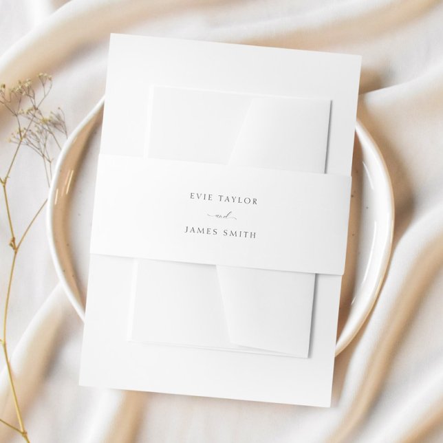 Klassische Schrift Minimalistische Hochzeit Einladungsbanderole (Von Creator hochgeladen)