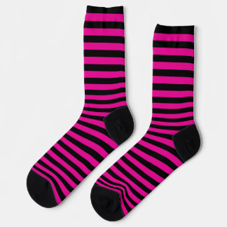 Klassische schwarz-rosa Streifen Socken
