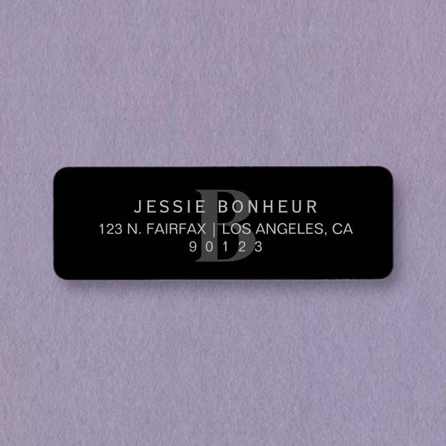 Klassische Schwarz- und Dunkelgrau-Rücksendeadress (Von Creator hochgeladen)