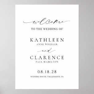 Klassische Schwarz-Weiß-Hochzeit Poster