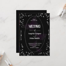 Klassische Schwarz-Weiß-Hochzeitskarte