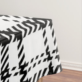 Klassische Schwarz-Weiß-Kariert Tischdecke