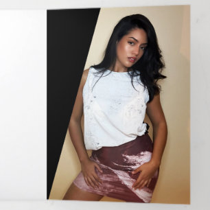 Klassische Schwarz/Weiß-Kunst - Überblick Dreifach Gefaltete Karte