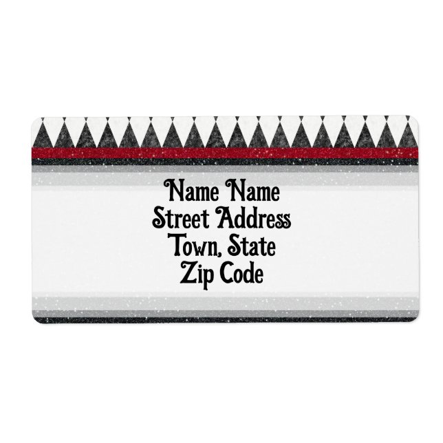 Klassische Schwarz-weiße Harlequin Raute Diamant (Vorne)