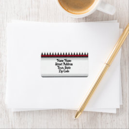 Klassische Schwarz-weiße Harlequin Raute Diamant Adressaufkleber