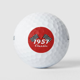 Klassische Schwarz-weiße Markierungsflagge für den Golfball