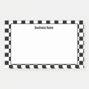 Klassische schwarz-weiße Post-It-Notes Post-it Klebezettel