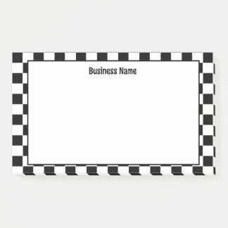 Klassische schwarz-weiße Post-It-Notes Post-it Klebezettel