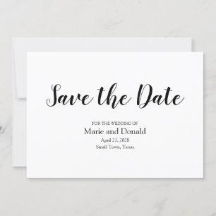Klassische schwarz-weiße Streifen Save The Date