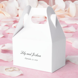Klassische schwarz-weiße zeitlose Hochzeit Geschenkschachtel