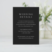 Klassische schwarze einfache Hochzeit