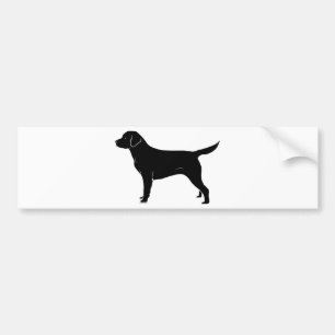 Klassische schwarze Labrador-Retriever-Silhouette Autoaufkleber