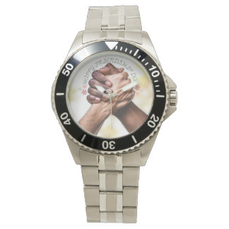 Klassische schwarze Lederuhr Armbanduhr