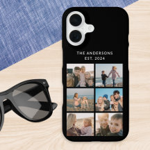 Klassische schwarze personalisierte Fotocollage