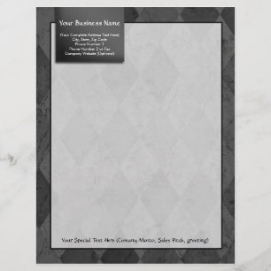 Klassische schwarze Raute Letterhead Briefkopf