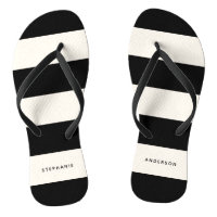 Klassische schwarze und cremefarbene Streifen mit 