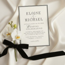 Klassische schwarze und elfenbeinfarbene Hochzeit