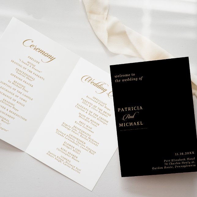 Klassische schwarze und goldene Kalligrafie gefalt Programm (Von Creator hochgeladen)