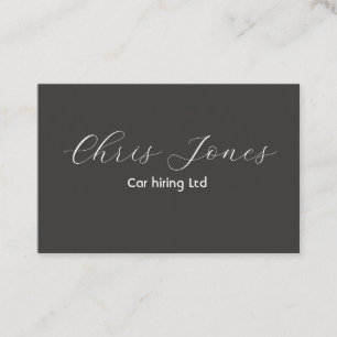 Klassische schwarze Visitenkarte