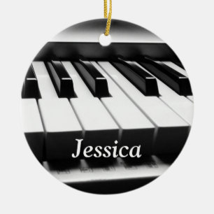 Klassische Schwarzweiss-Tastatur Keramik Ornament