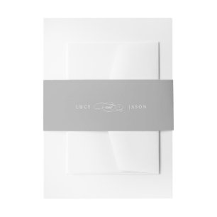 Klassische Script-Elegance-Hochzeit Einladungsbanderole