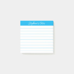 Klassische Script-Notizen Himmelblau liniert Post-it Klebezettel