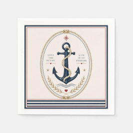 Klassische Segler-Nautik-Papier-Servietten Serviette