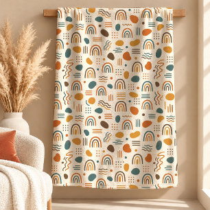Klassische Senfblätter-Decke im Rust-Stil Kunst Fleecedecke