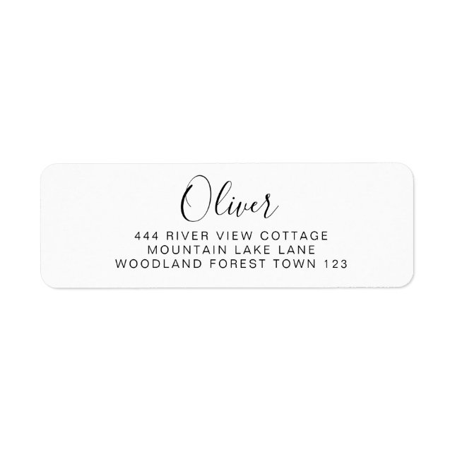 Klassische Signatur Schwarz-weiß Elegant Schlicht  (Vorne)