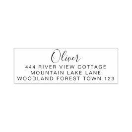 Klassische Signatur Schwarz-weiß Elegant Schlicht Permastempel