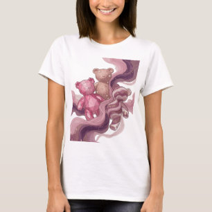 Klassische silberne UNVERZIERTE 3D-Textkunst T-Shirt
