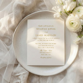 Klassische Skript-Eleganz-QR-Code-4-Foto-Hochzeit Flyer