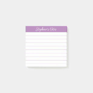 Klassische Skriptnotizen Lavendel gefüttert Post-it Klebezettel