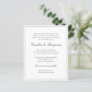 Klassische Skriptsprache Elegant Wedding Einladung