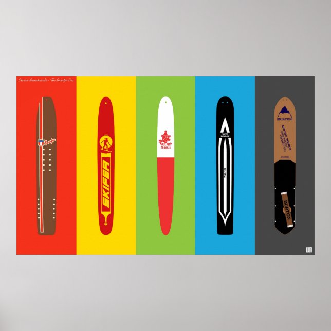 Klassische Snowboards - Die Zeit der Snurfer Poster (Vorne)