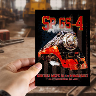 Klassische Southern Pacific GS-4-Dampflokomotive Postkarte