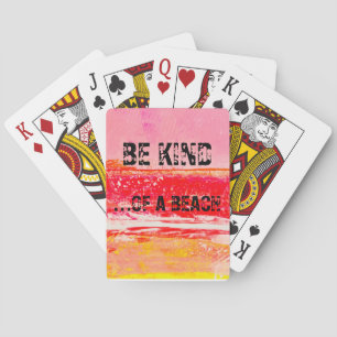 Klassische Spielkarten an der Küste