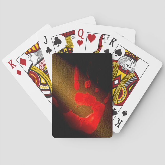 Klassische Spielkarten der Roten Hand (Rückseite)