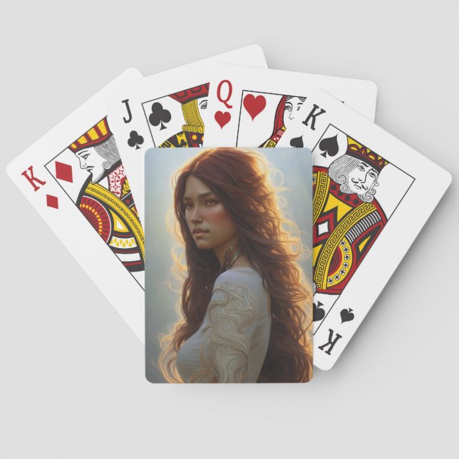 Klassische Spielkarten für das Goldene Haar (Rückseite)
