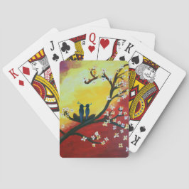 Klassische Spielkarten für Vögel lieben