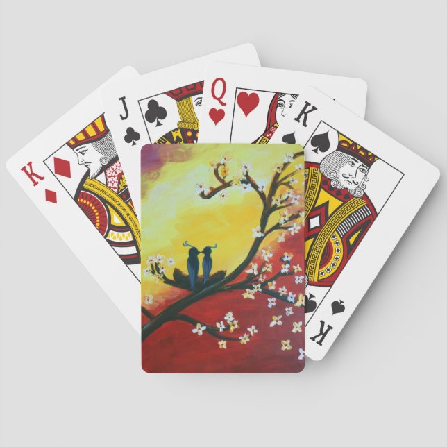Klassische Spielkarten für Vögel lieben (Rückseite)