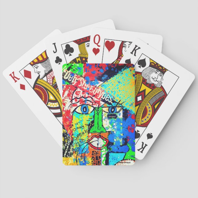 Klassische Spielkarten mit Art "Defy Stereotypes" (Rückseite)