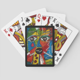Klassische Spielkarten mit Art "Stuck"