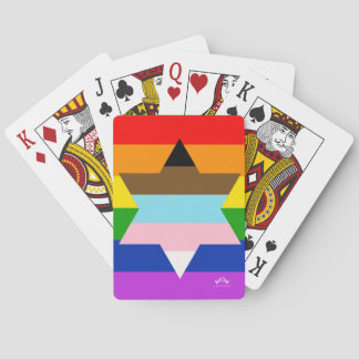 Klassische Spielkarten mit jüdischer Inklusiv-Flag