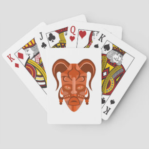 Klassische Spielkarten mit Maske
